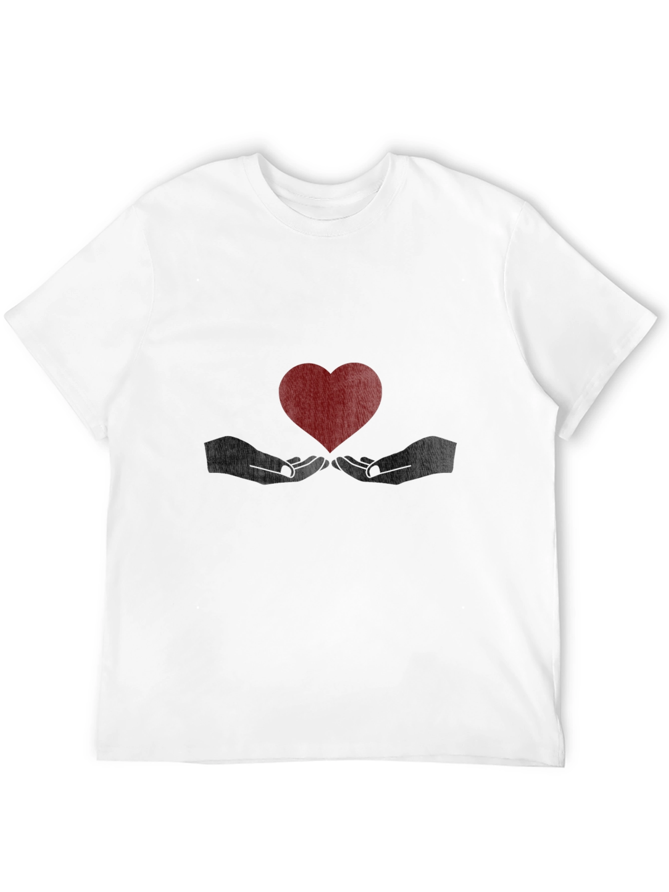 Heart in Hands Graphic Tee - Black T-Shirt