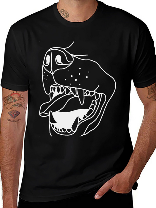 Dog Graphic Tee - Black