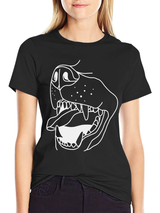 Dog Graphic Tee - Black