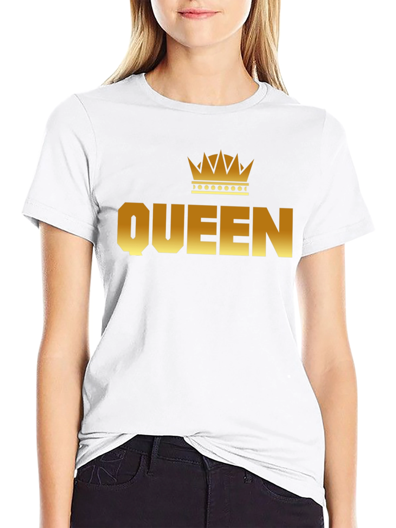 Queen Crown Graphic Black T-Shirt