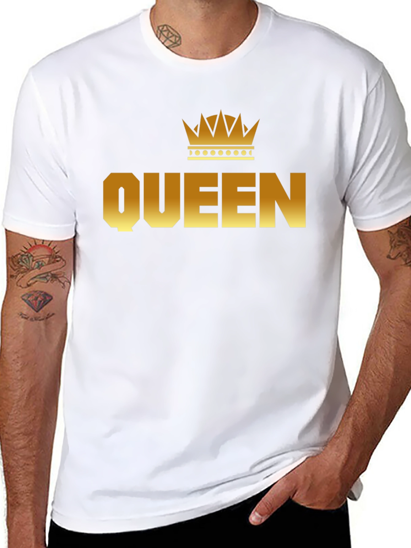 Queen Crown Graphic Black T-Shirt