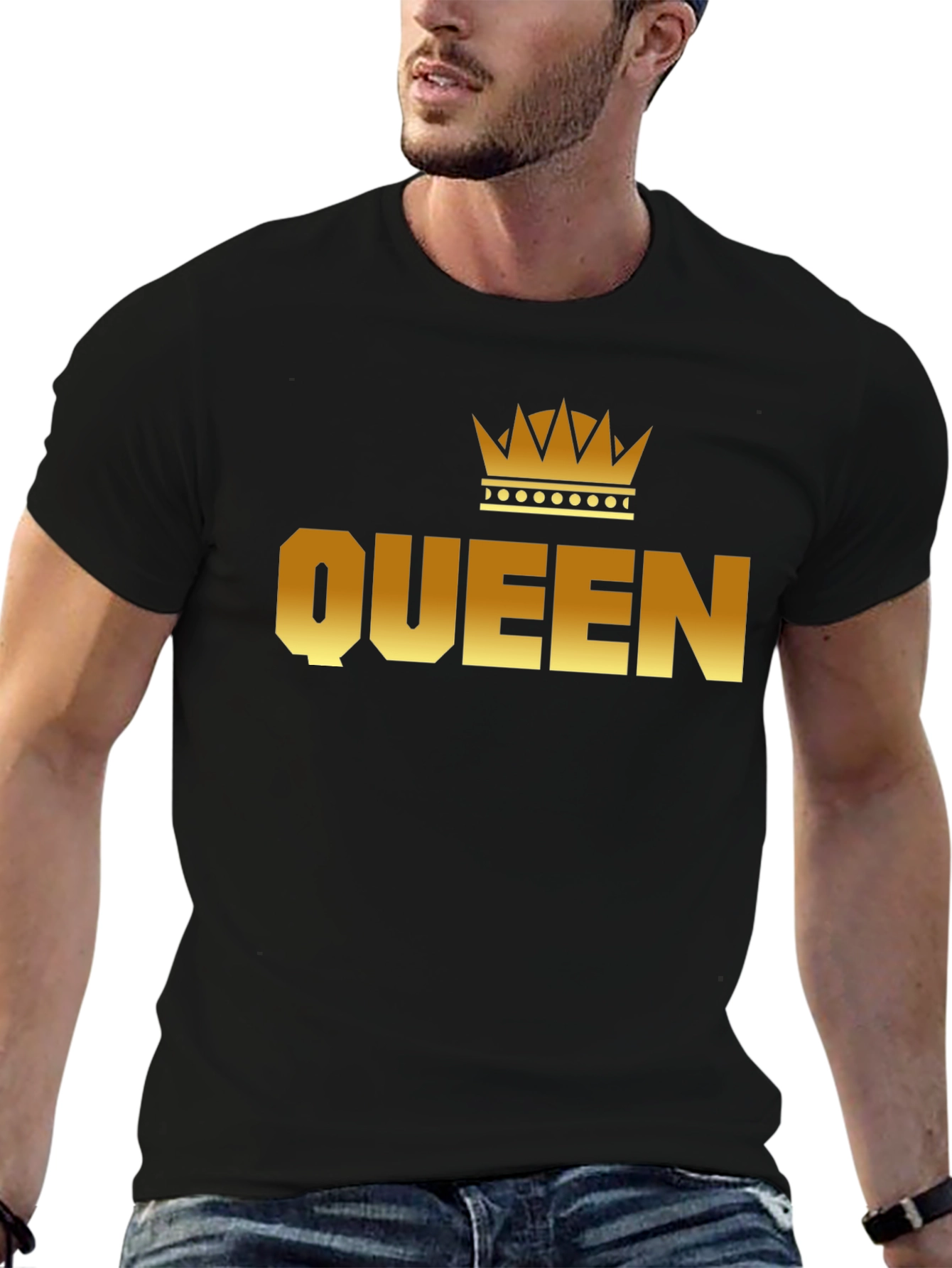 Queen Crown Graphic Black T-Shirt
