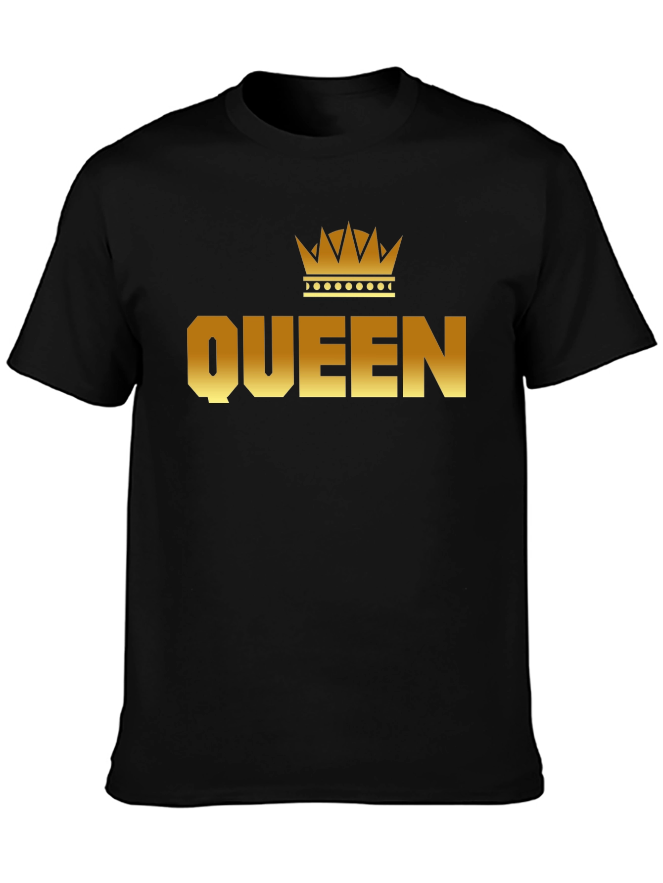 Queen Crown Graphic Black T-Shirt