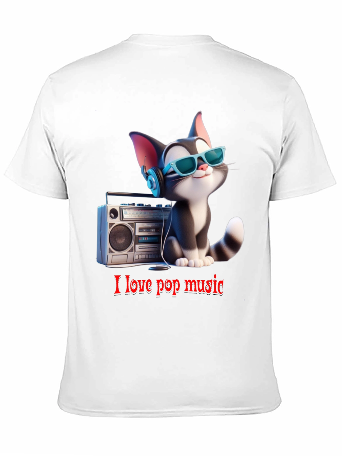 Cool Cat Loves Pop Music T-Shirt