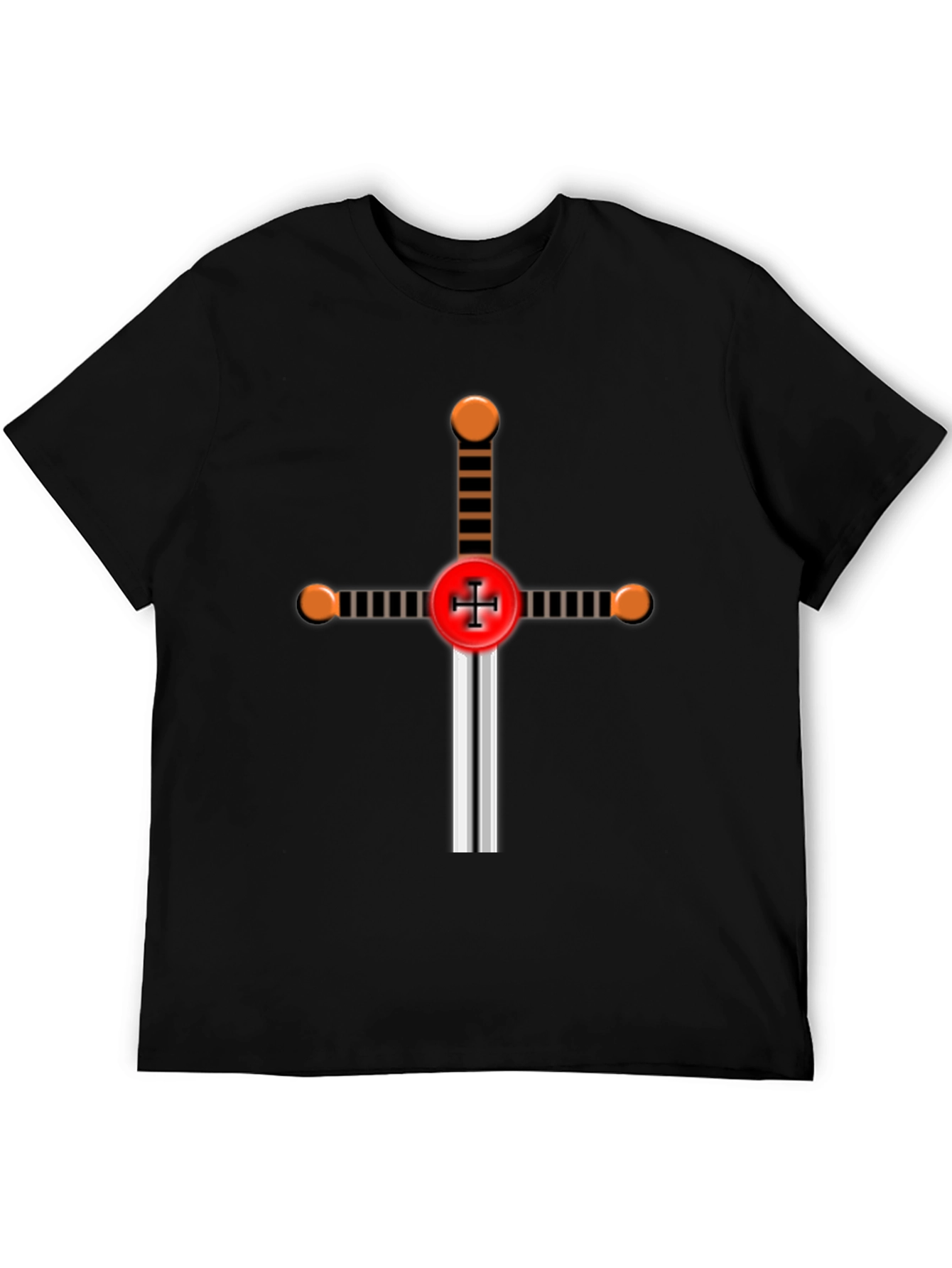 Crusader Sword Graphic Tee - Black