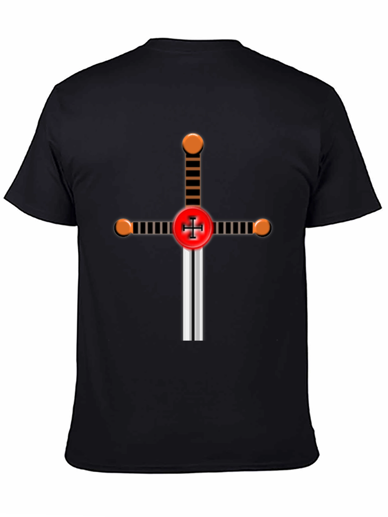 Crusader Sword Graphic Tee - Black