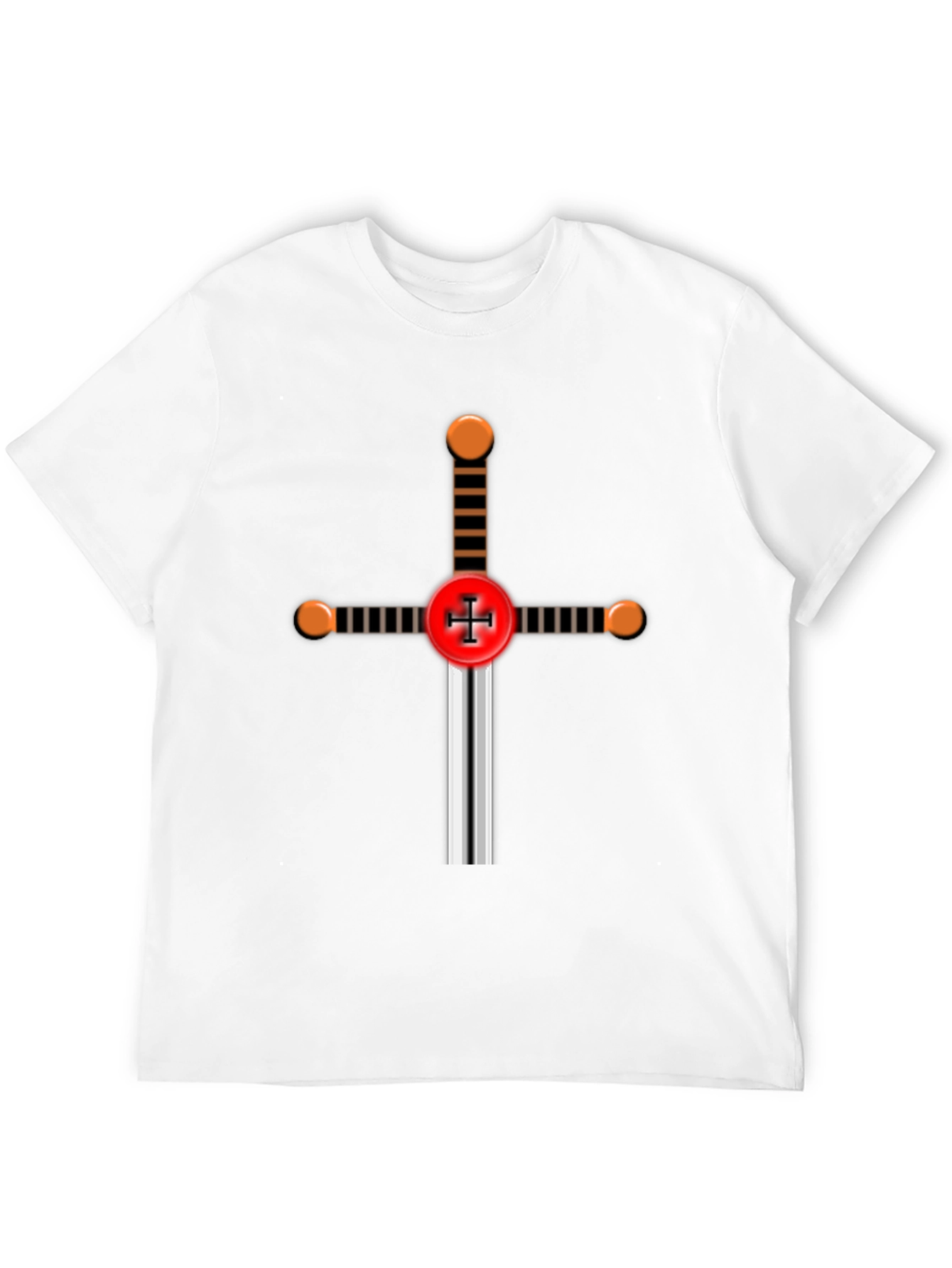 Crusader Sword Graphic Tee - Black