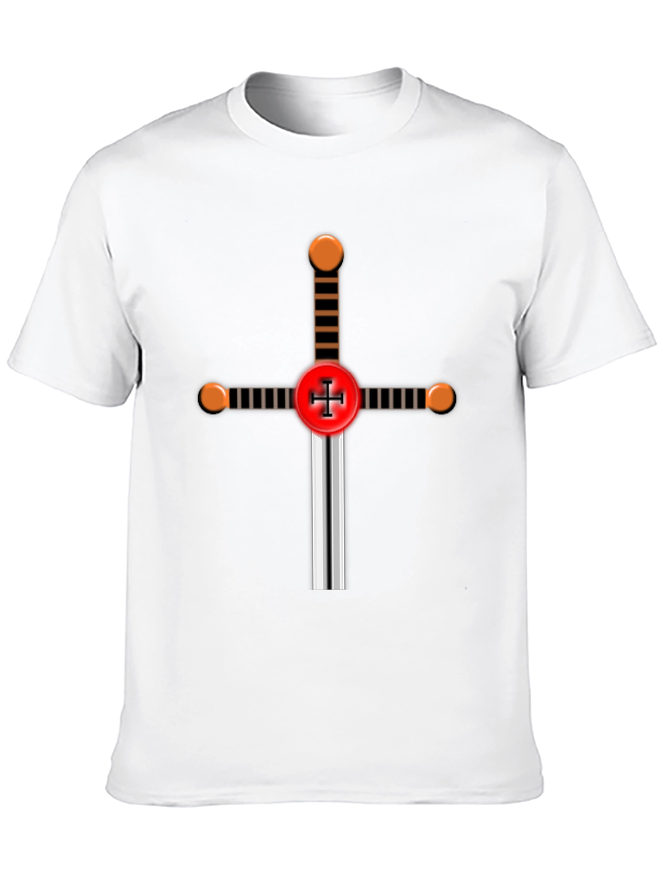 Crusader Sword Graphic Tee - Black