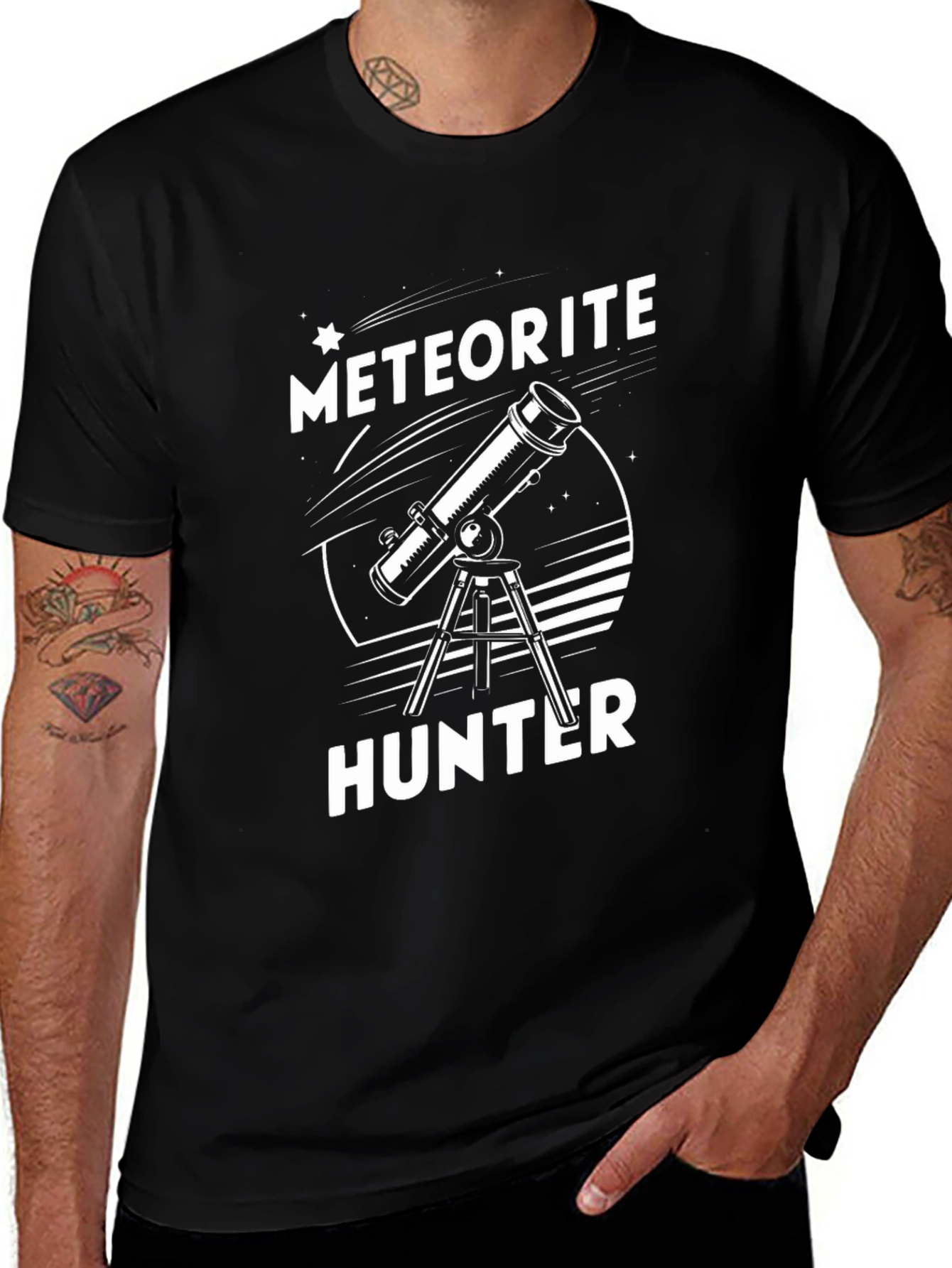 Meteorite Hunter T-Shirt Astronomy Telescope Tee