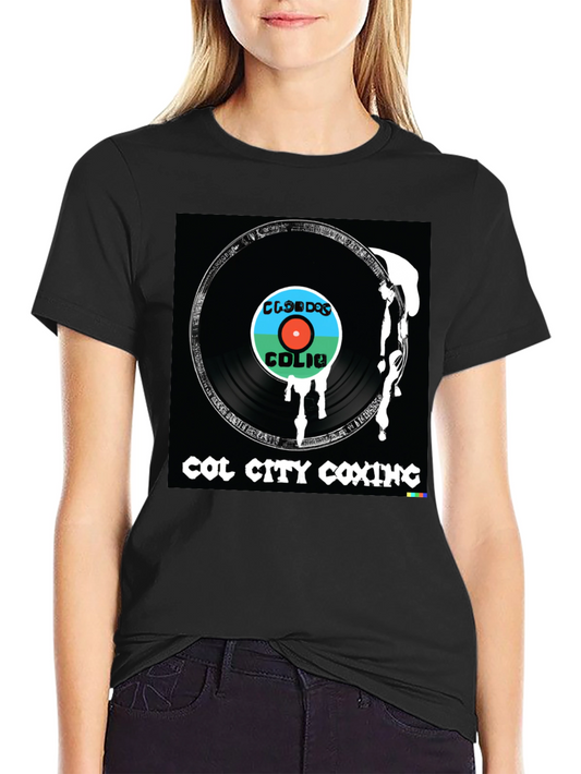 Col City Coxing Record Design Black T-Shirt
