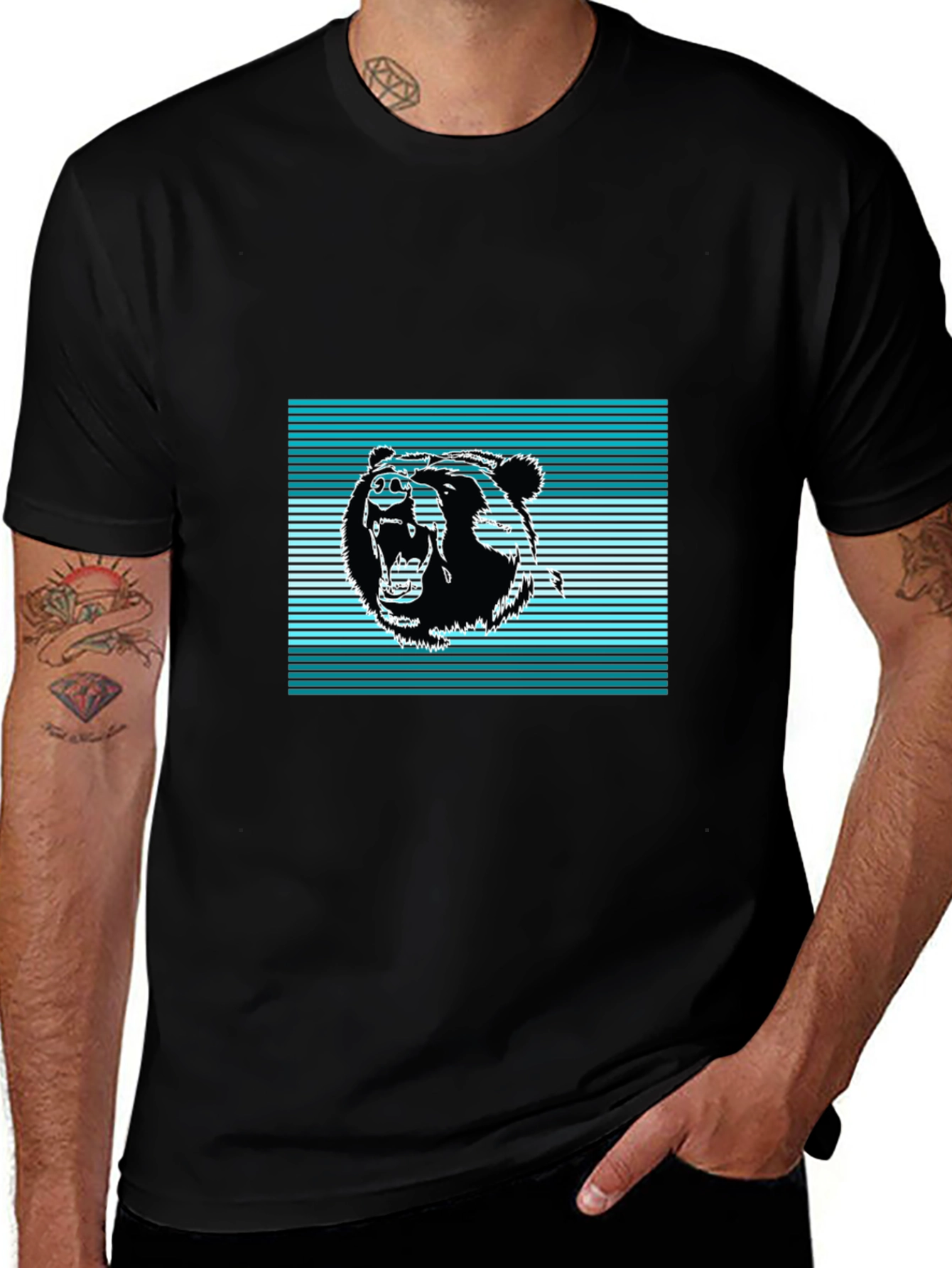 Bear Graphic Print T-Shirt