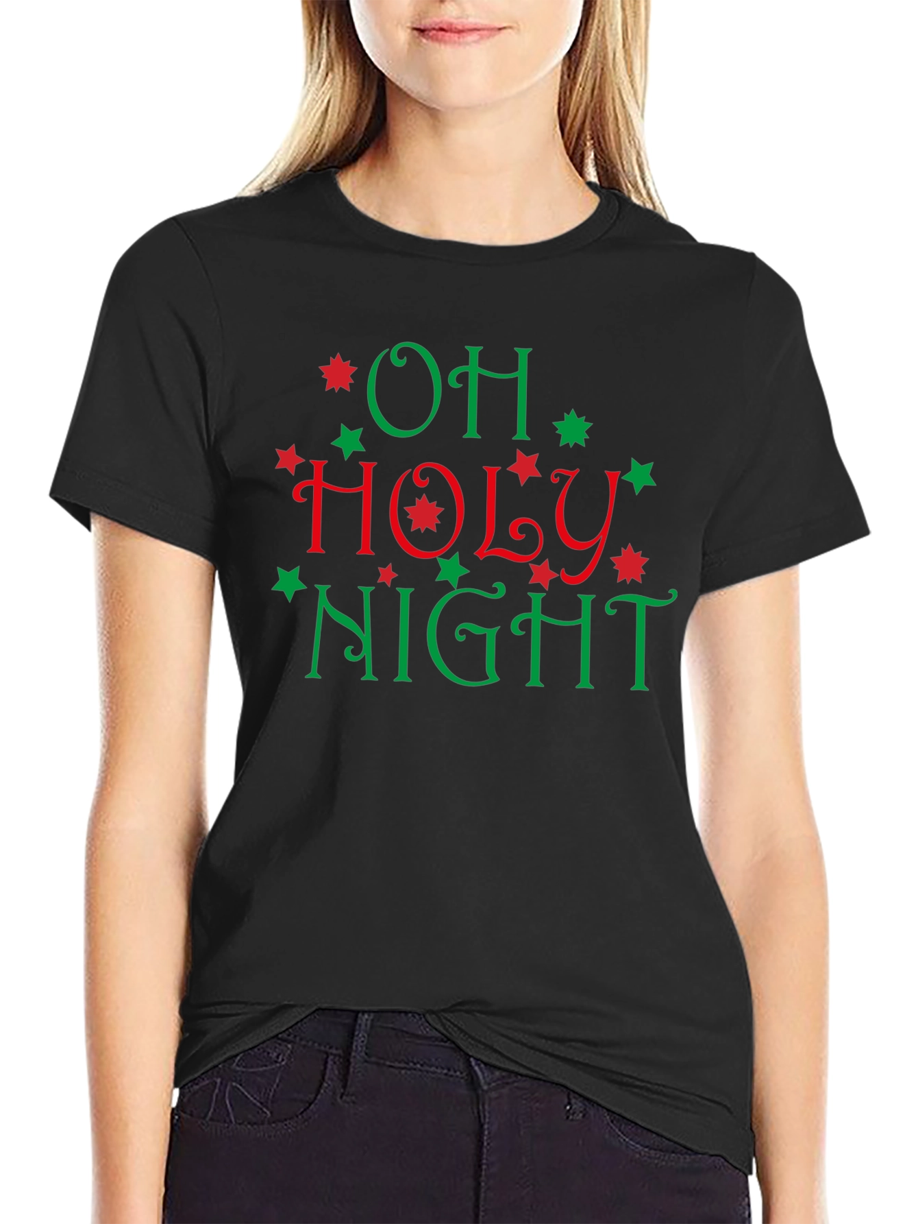Oh Holy Night Christmas Holiday Graphic Tee