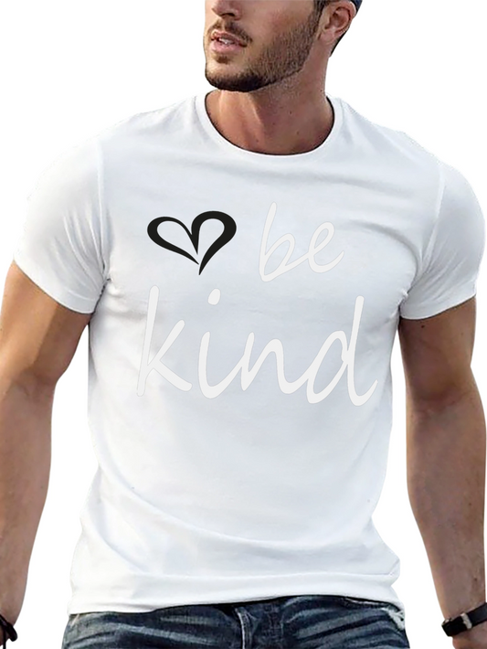 Be Kind Graphic Tee - Black Crew Neck Soft Cotton Shirt