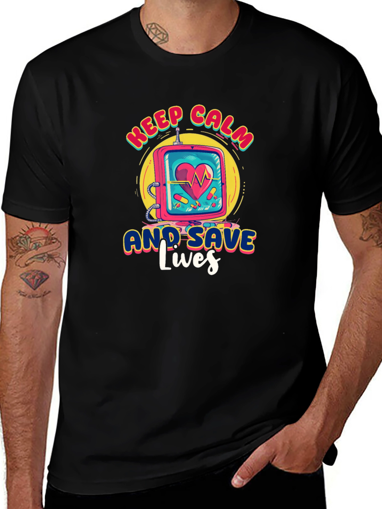 Keep Calm Save Lives Graphic Tee