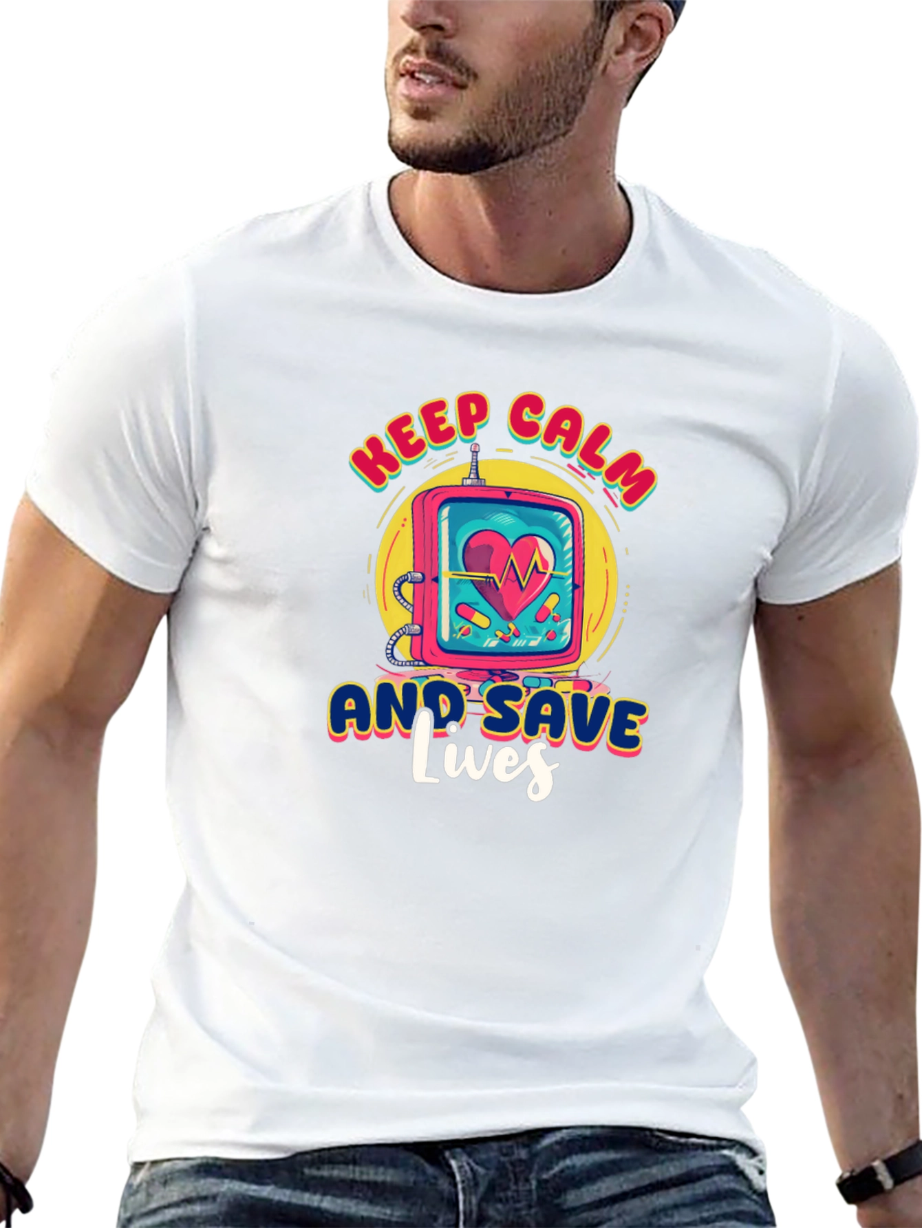 Keep Calm Save Lives Graphic Tee