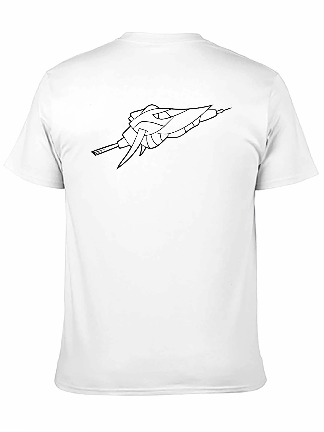 Sci-Fi Spaceship Black Graphic Tee