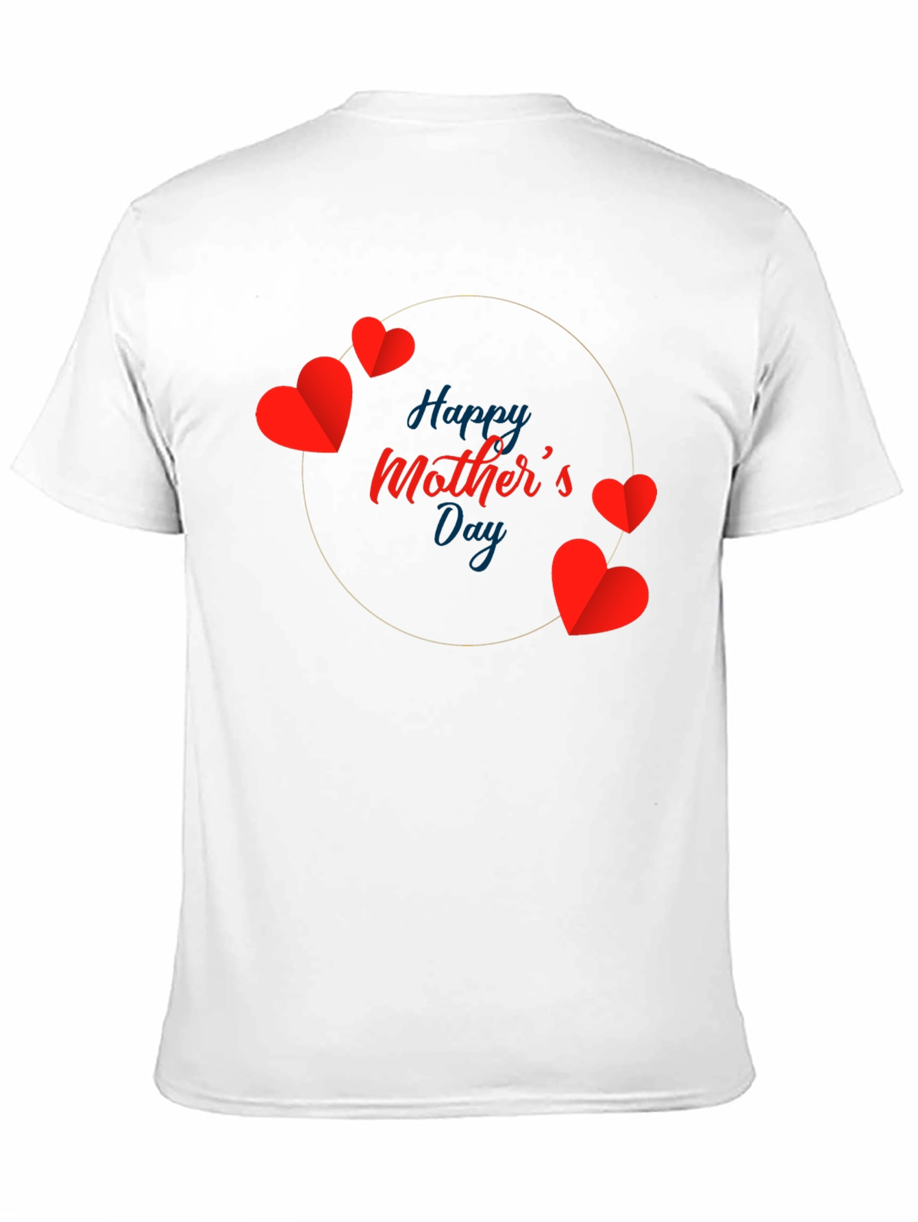 Happy Mothers Day Heart T-Shirt - Black