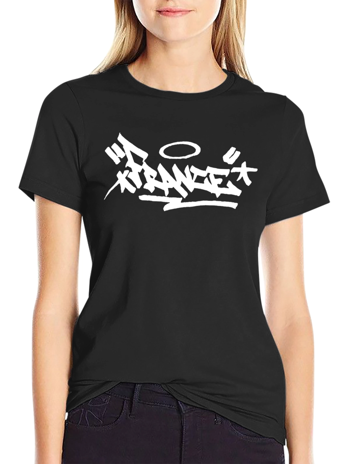 Xtrance White Graphic Black T-Shirt