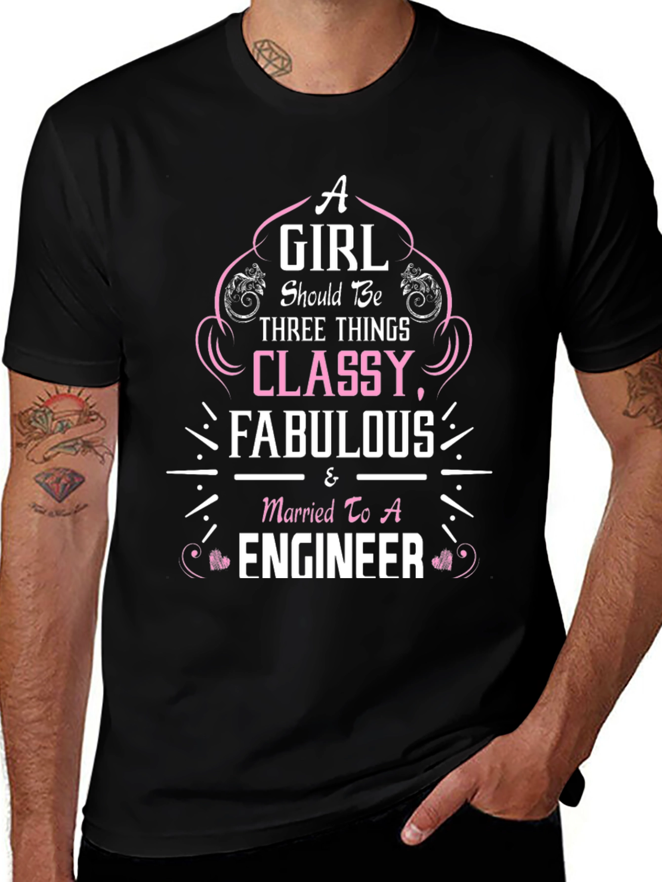 Classy Fabulous & Married to An Engineer T-Shirt