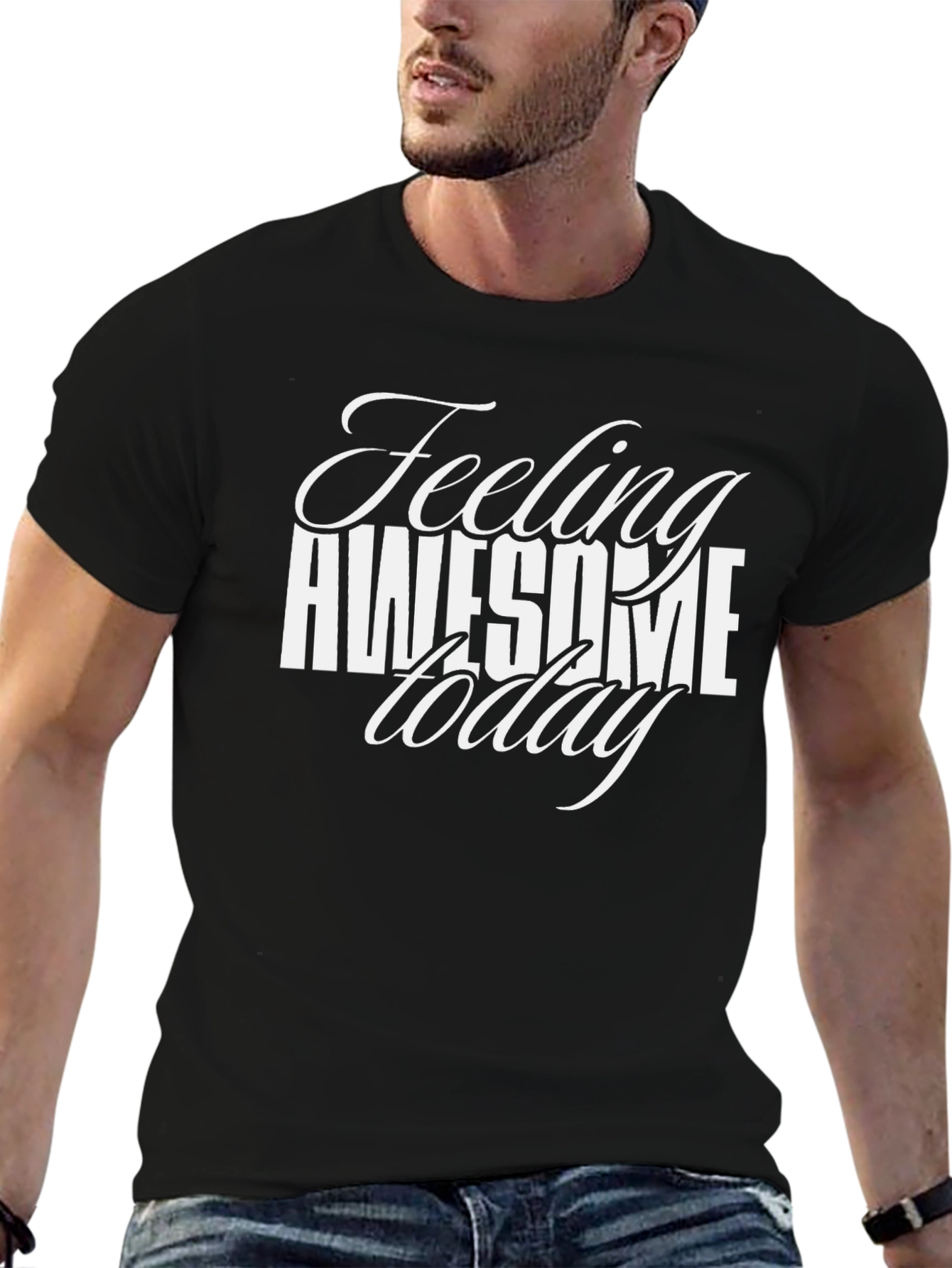 Feeling Awesome Today Black T-Shirt