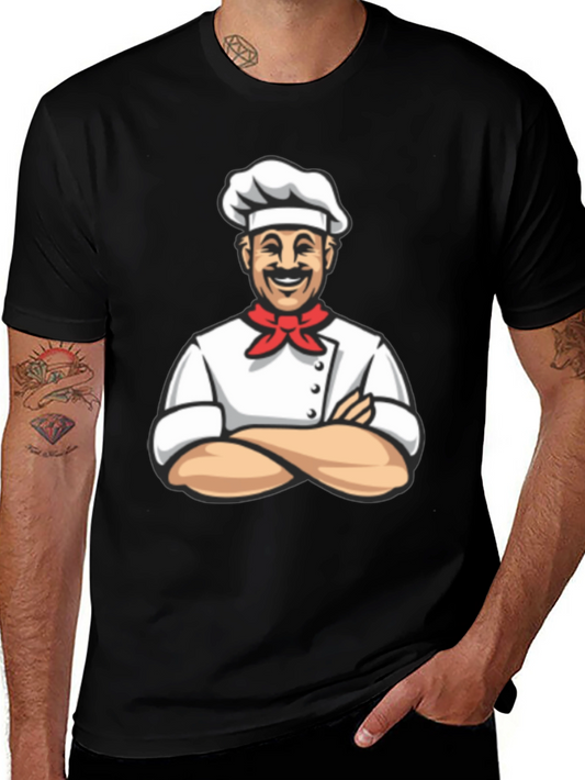 Chef Graphic T-Shirt - Black Cotton Tee