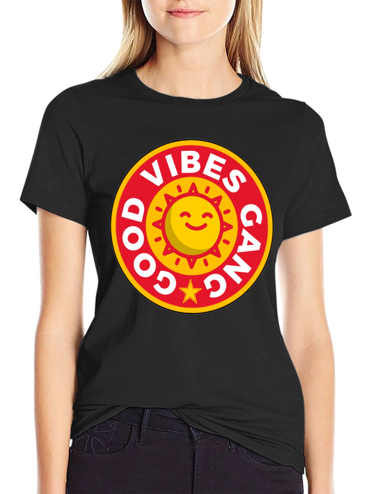 Good Vibes Gang Graphic Tee - Trendy Casual Comfort