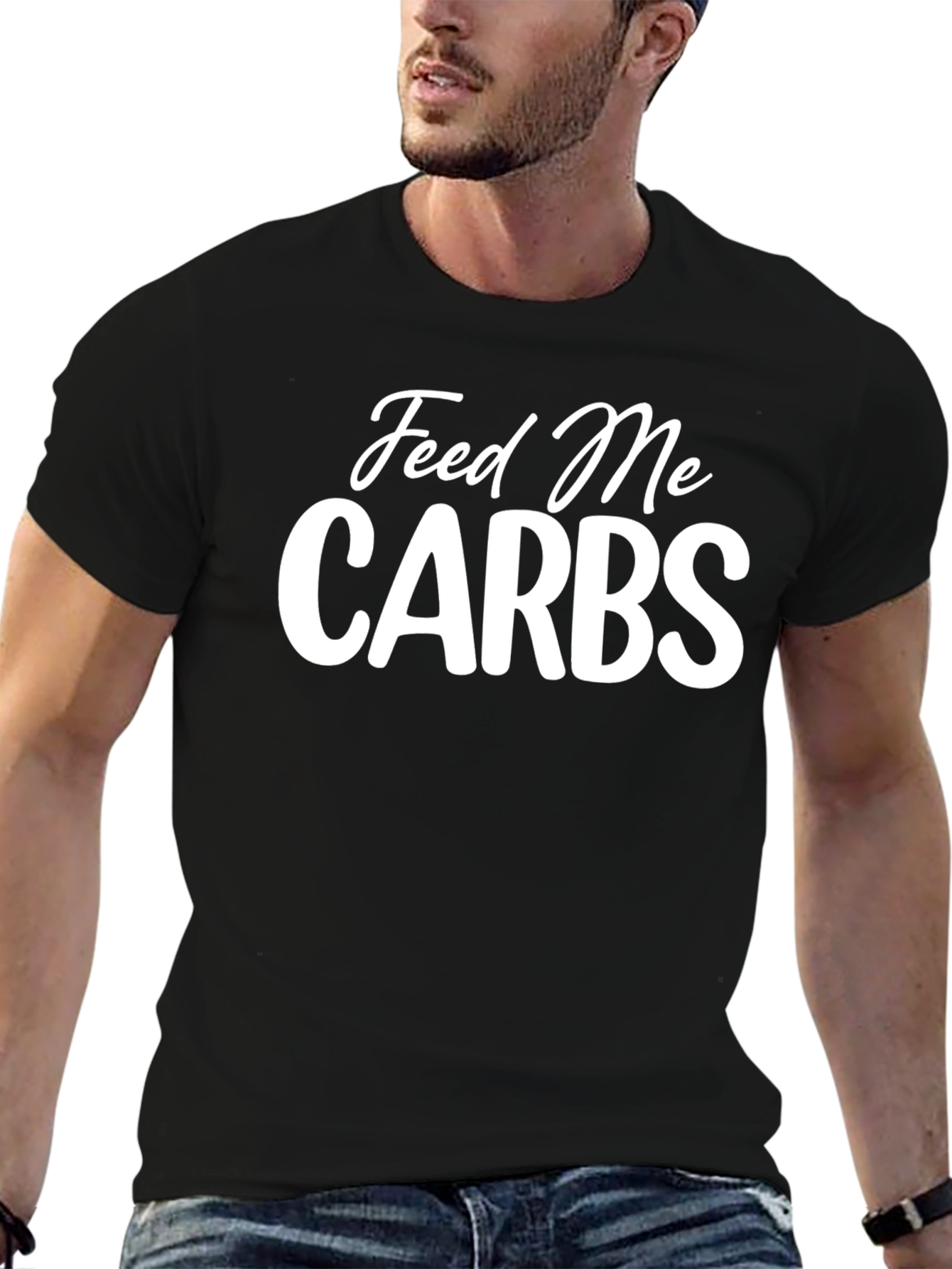 Feed Me Carbs T-Shirt - Funny Foodie Tee