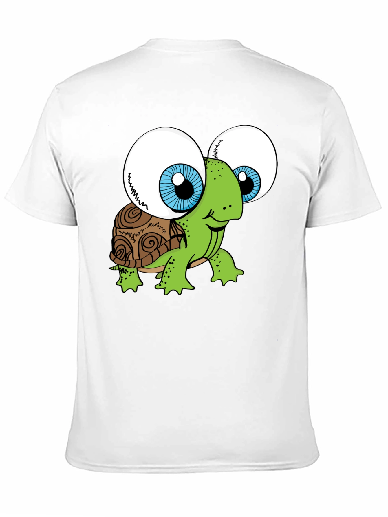 Funny Turtle Googly Eyes Black T-Shirt
