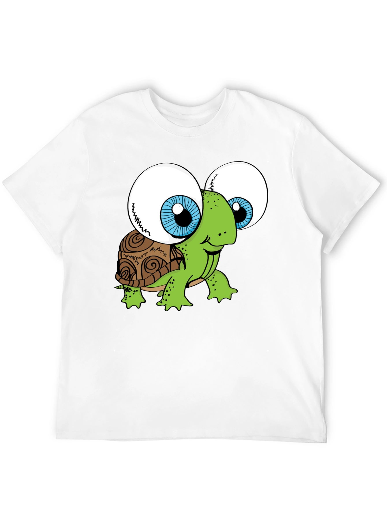 Funny Turtle Googly Eyes Black T-Shirt