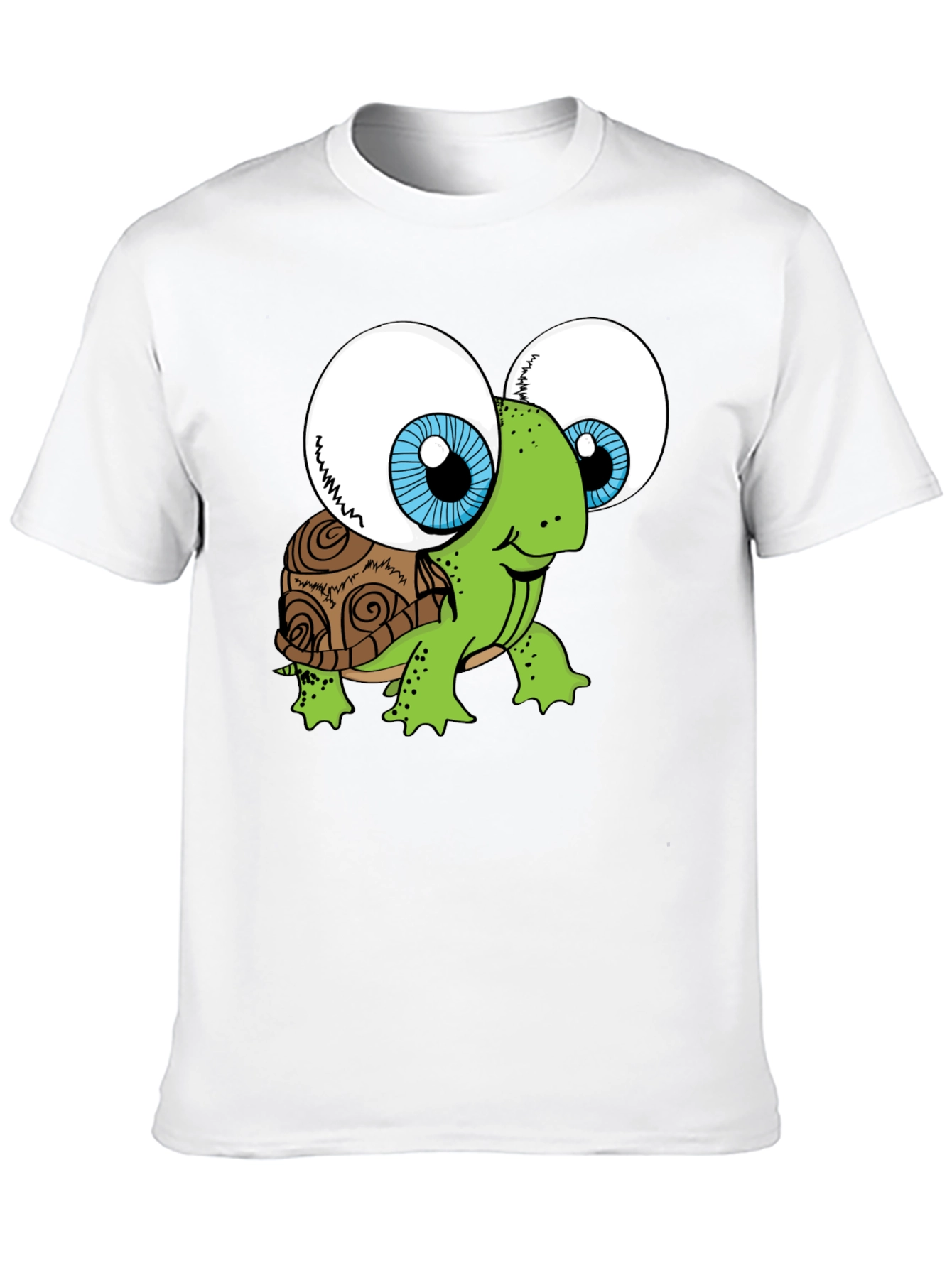 Funny Turtle Googly Eyes Black T-Shirt