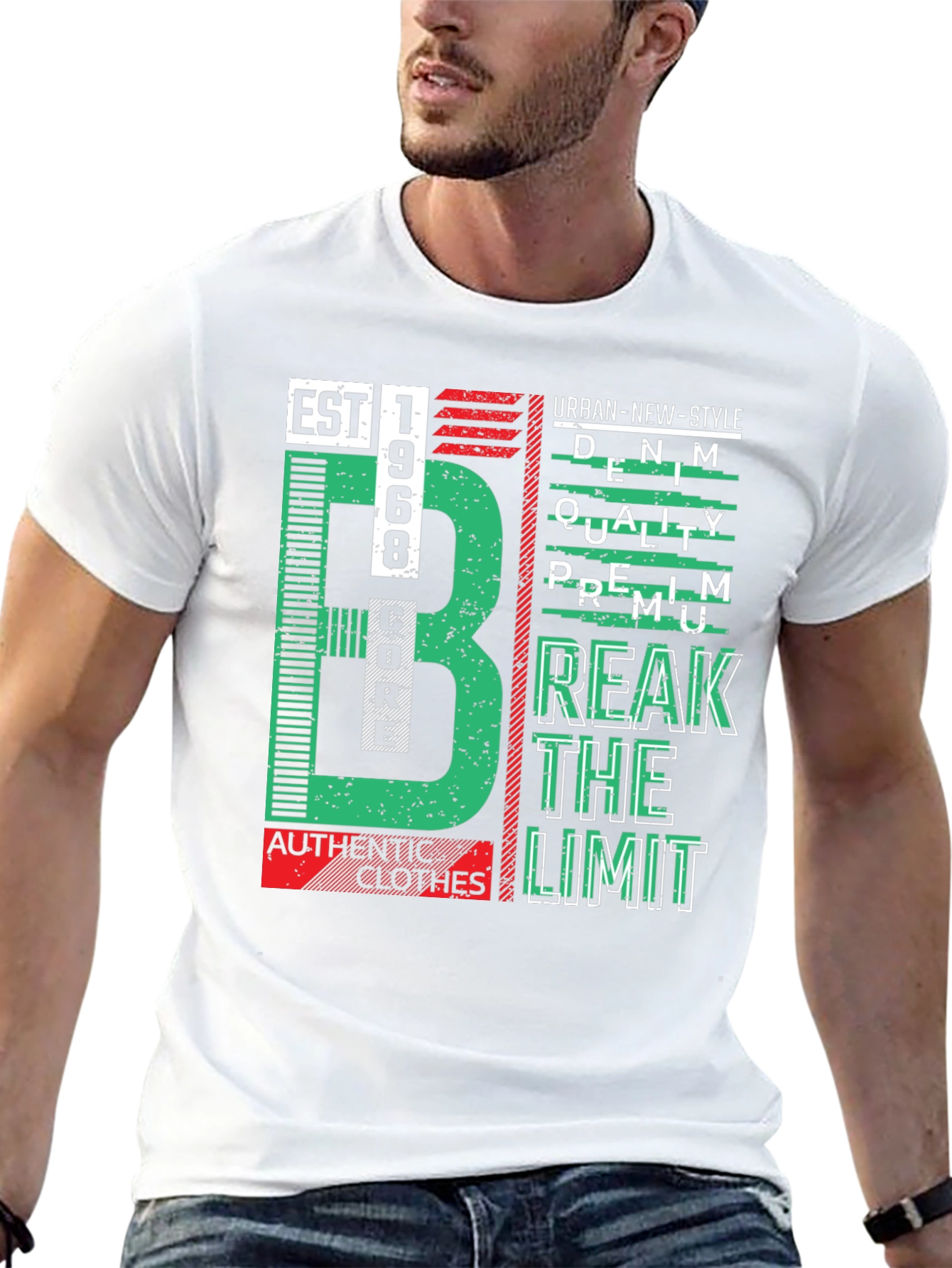 Urban Style Graphic Tee - Est. 1968 Premium Quality