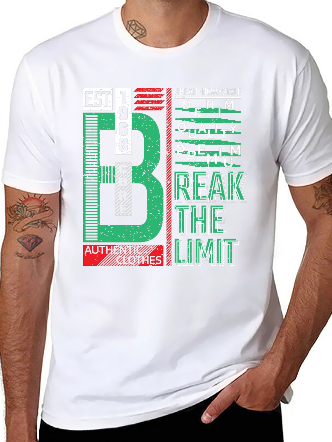 Urban Style Graphic Tee - Est. 1968 Premium Quality
