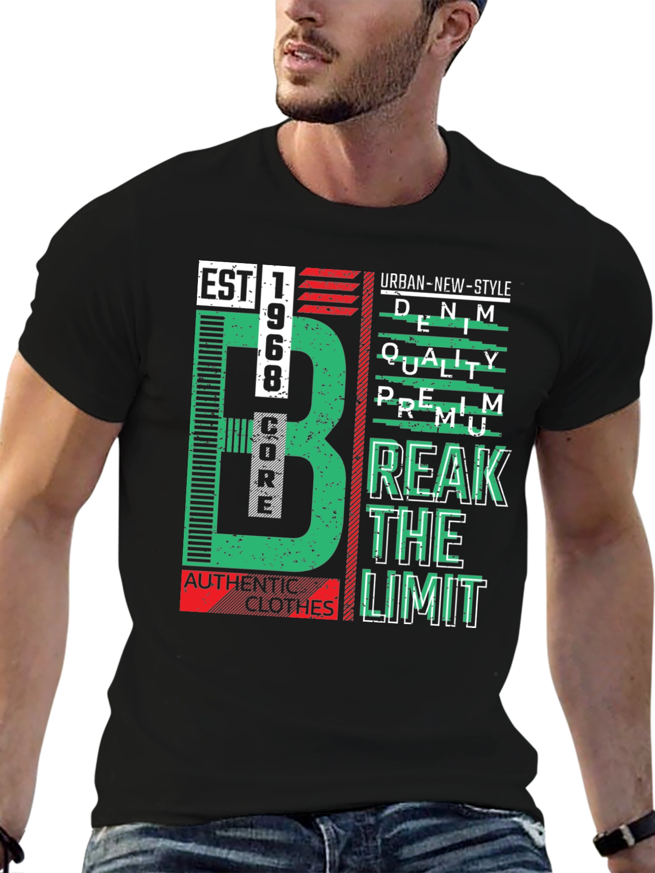 Urban Style Graphic Tee - Est. 1968 Premium Quality