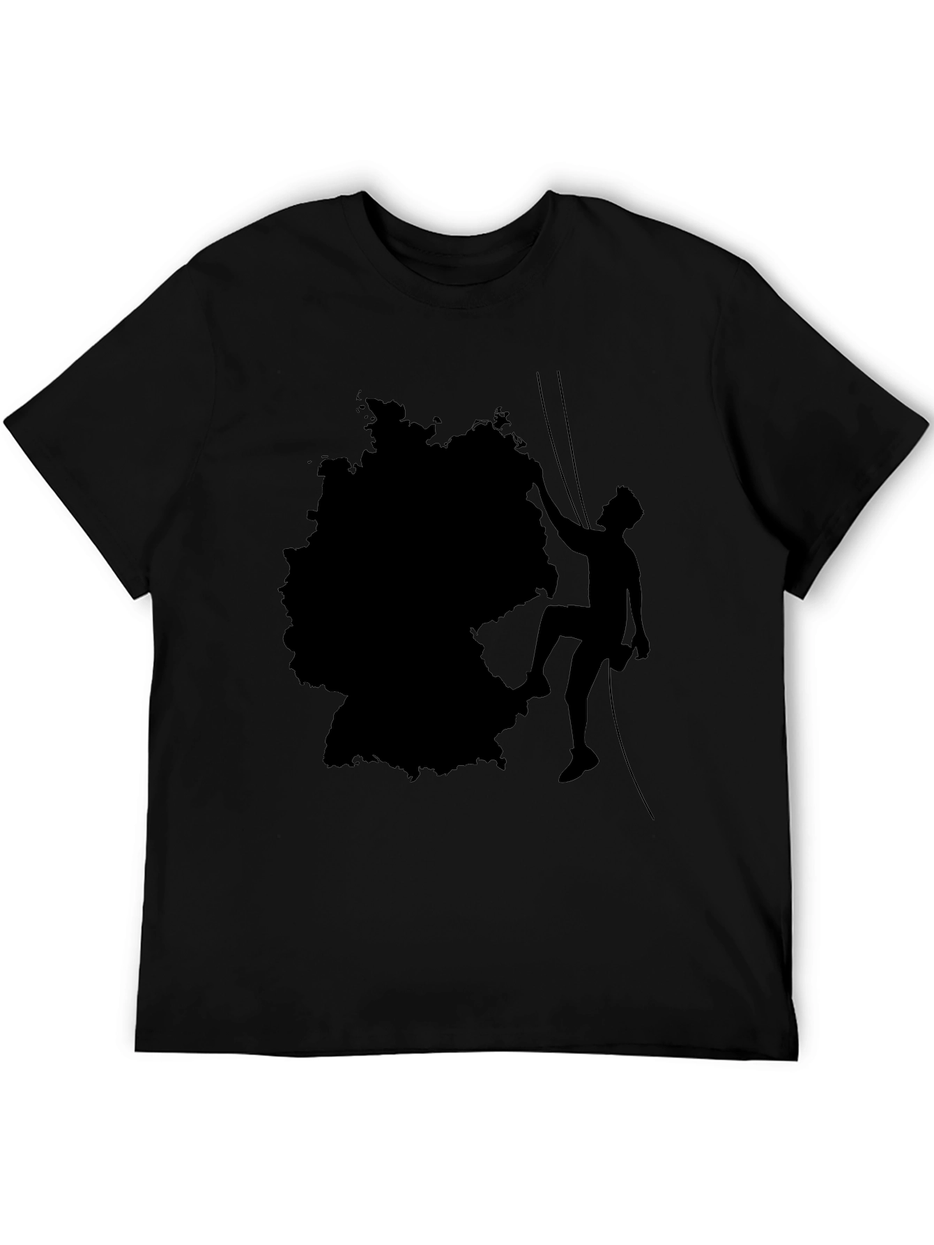 Germany Climbing T-Shirt - Black Cotton Tee