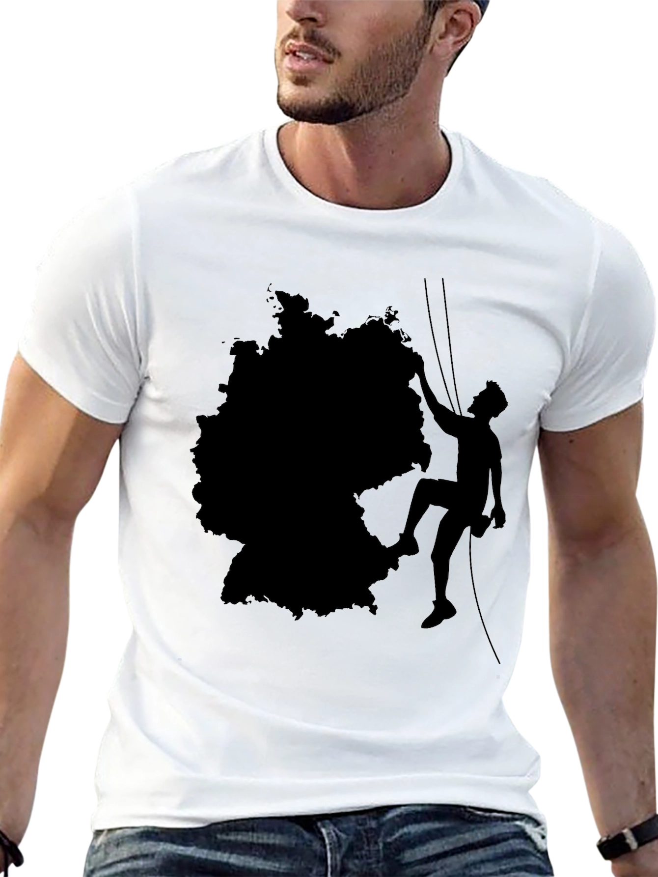 Germany Climbing T-Shirt - Black Cotton Tee