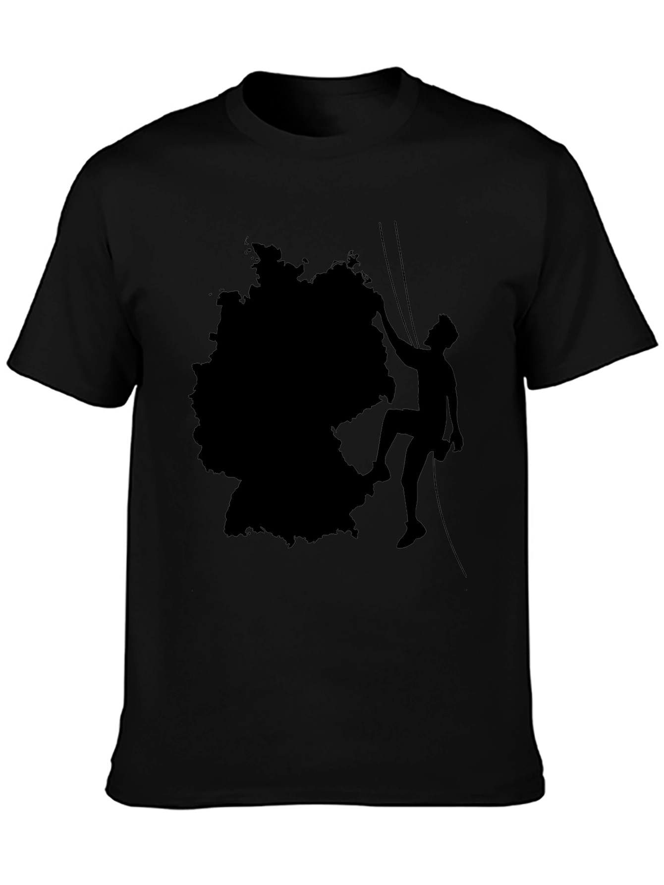 Germany Climbing T-Shirt - Black Cotton Tee