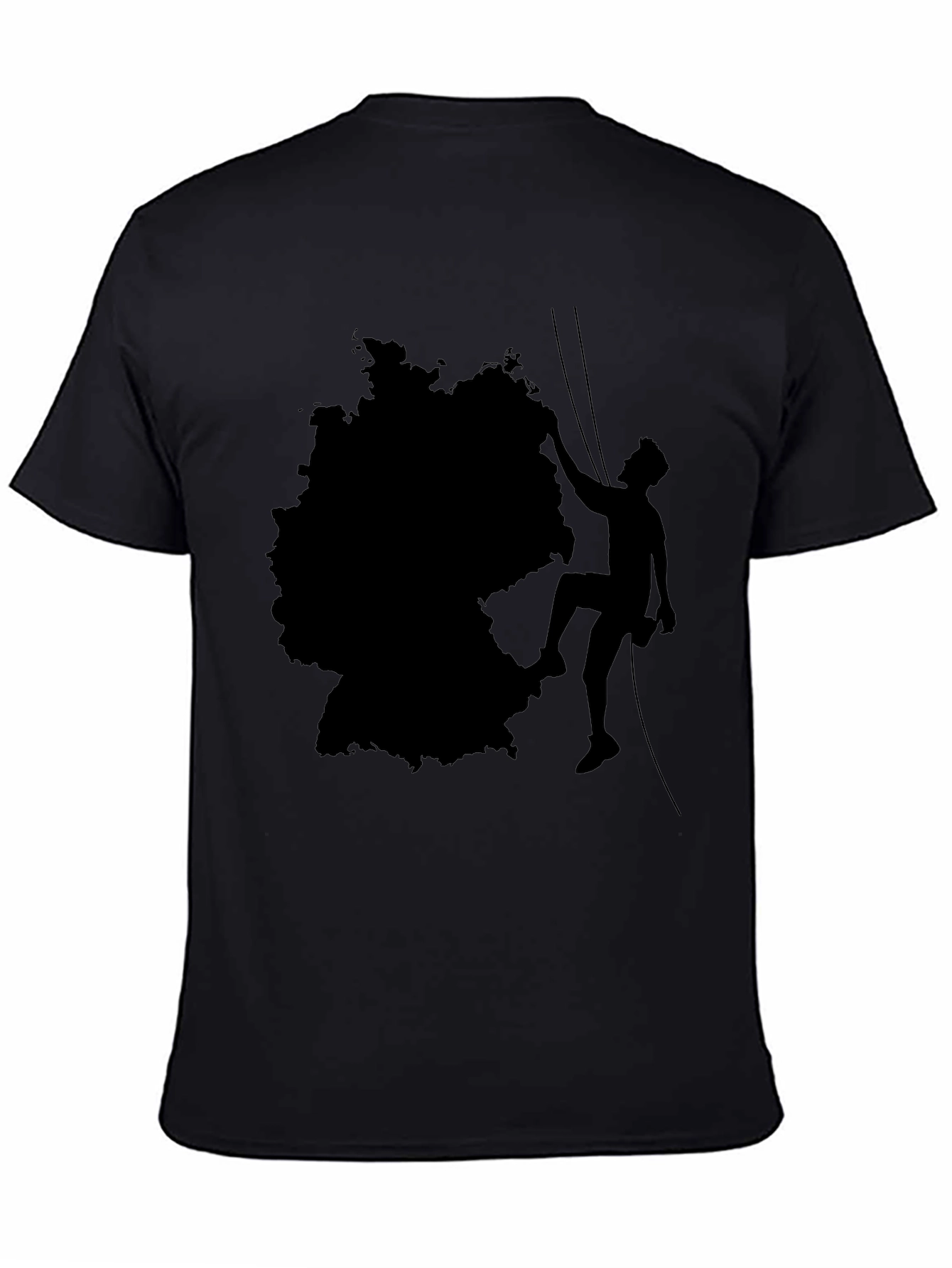 Germany Climbing T-Shirt - Black Cotton Tee