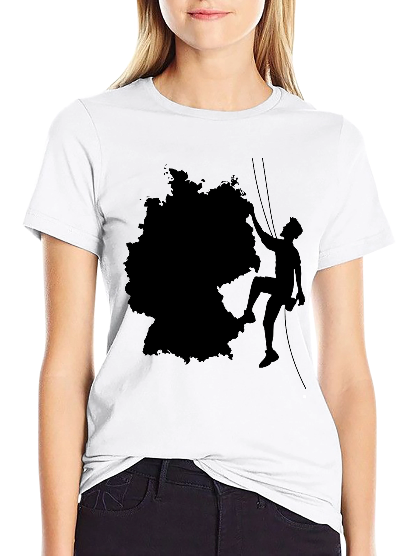 Germany Climbing T-Shirt - Black Cotton Tee