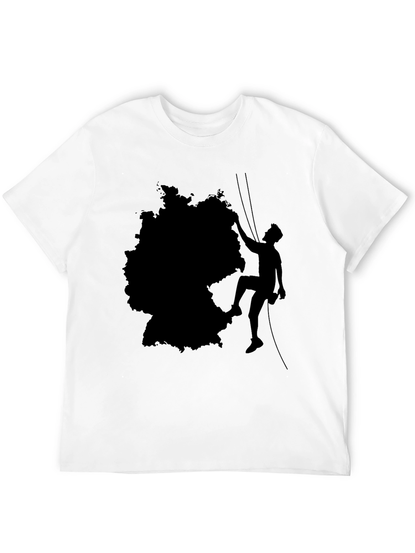 Germany Climbing T-Shirt - Black Cotton Tee