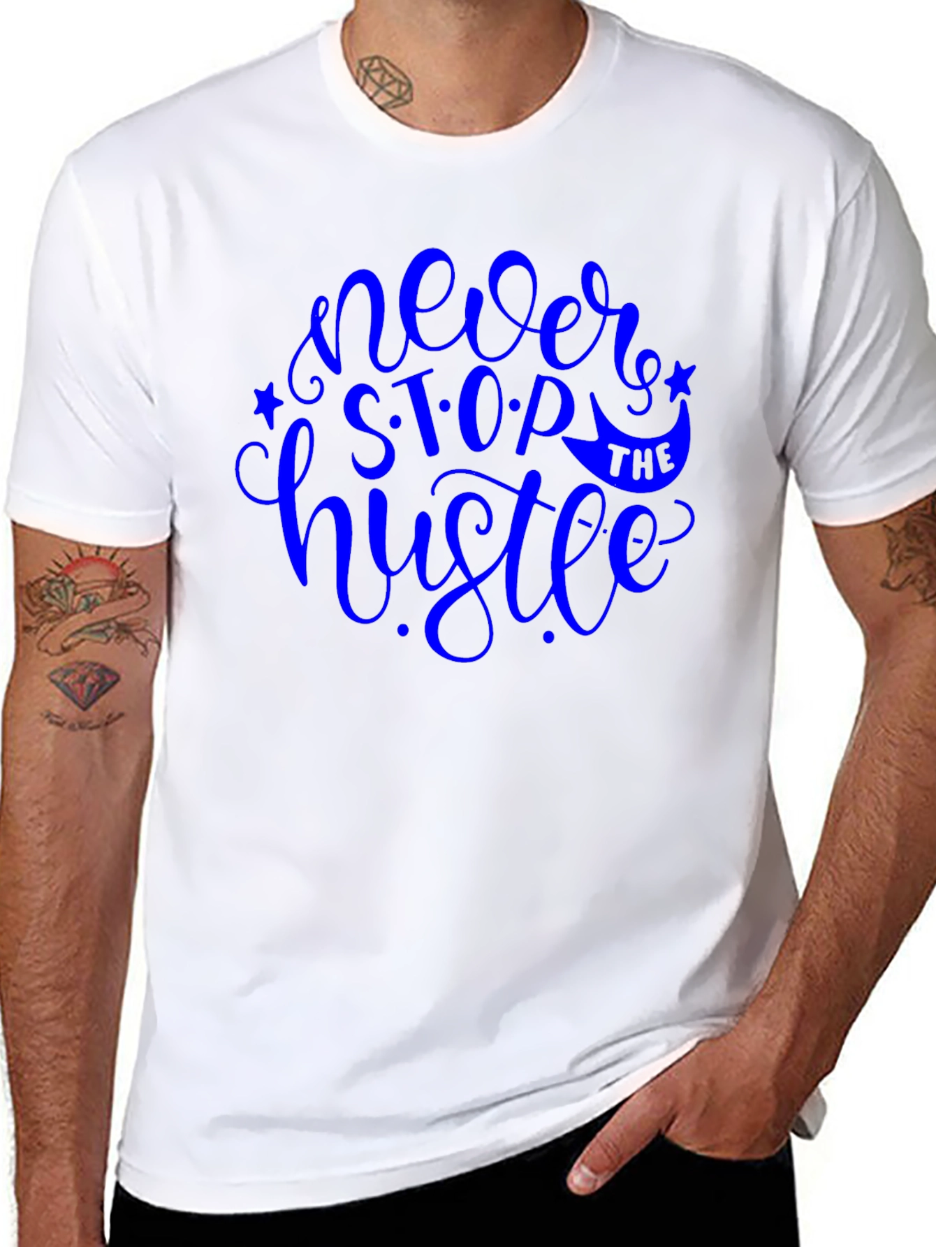 Never Stop The Hustle Graphic T-Shirt