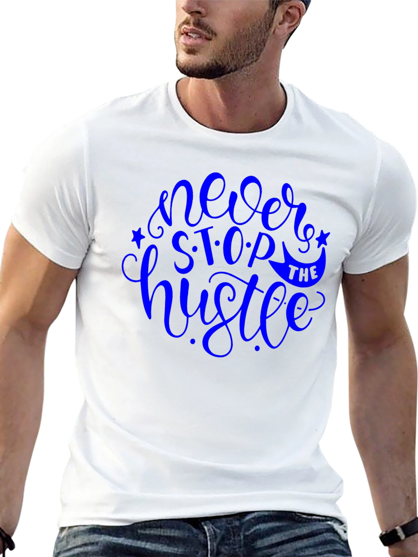 Never Stop The Hustle Graphic T-Shirt