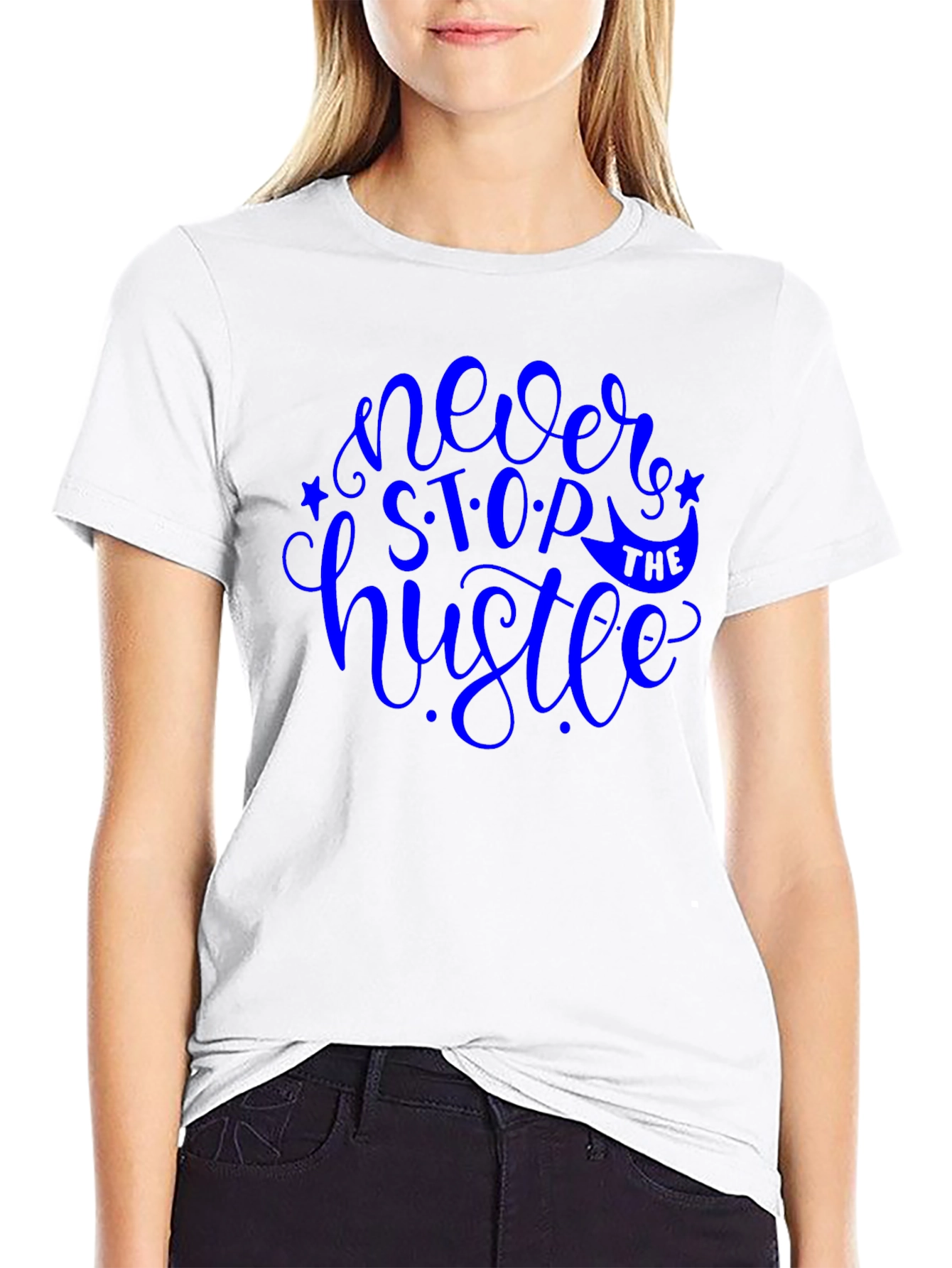 Never Stop The Hustle Graphic T-Shirt