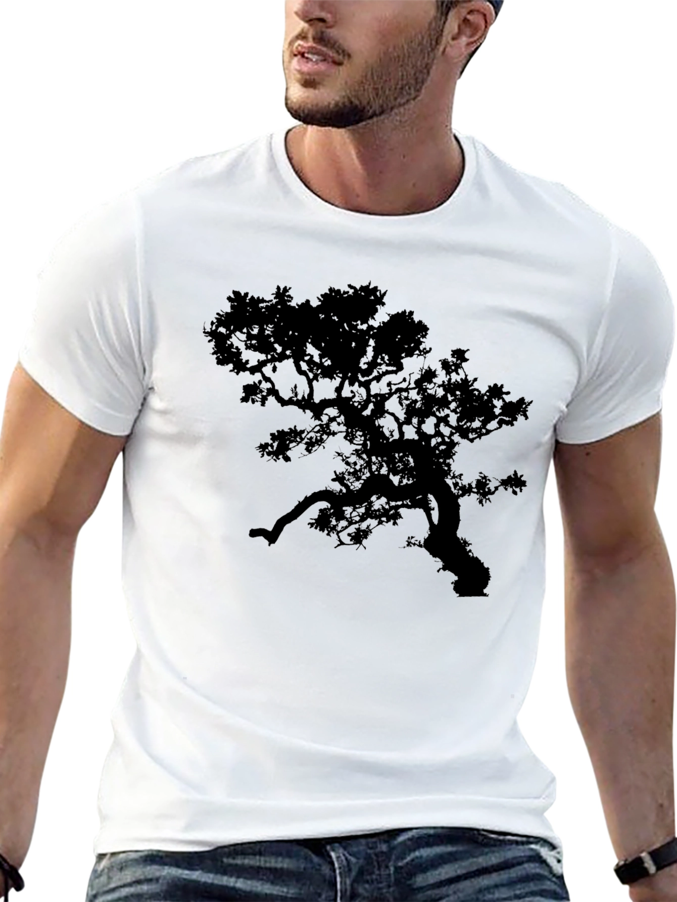 Tree Silhouette Black T-Shirt