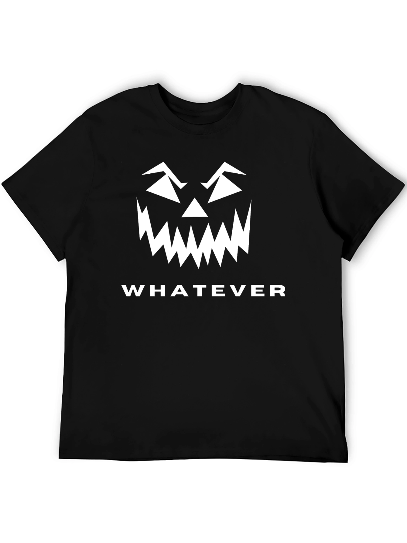 Halloween Whatever T-Shirt - Scary Pumpkin Face Tee