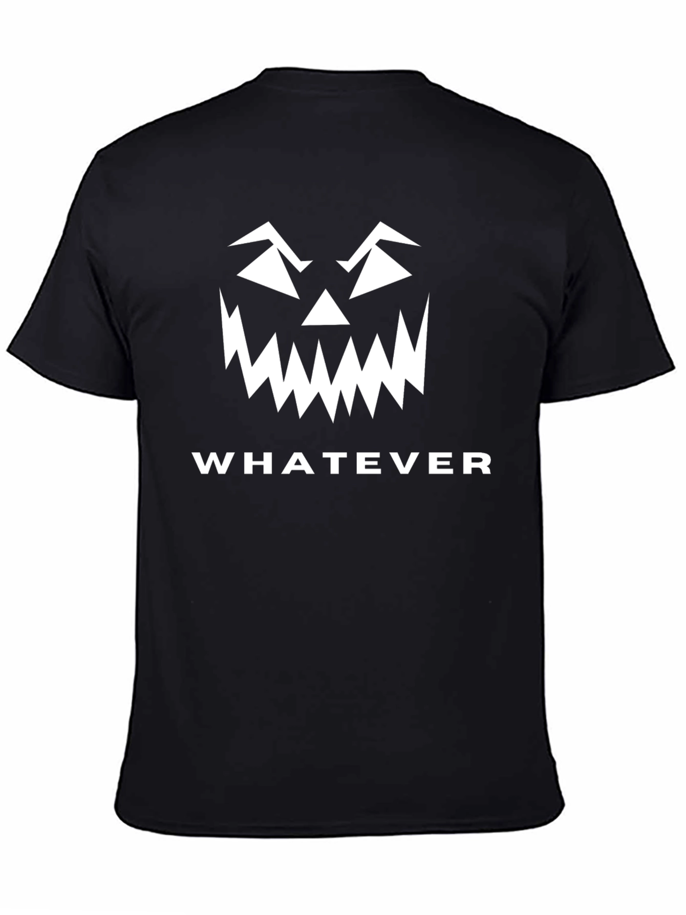 Halloween Whatever T-Shirt - Scary Pumpkin Face Tee