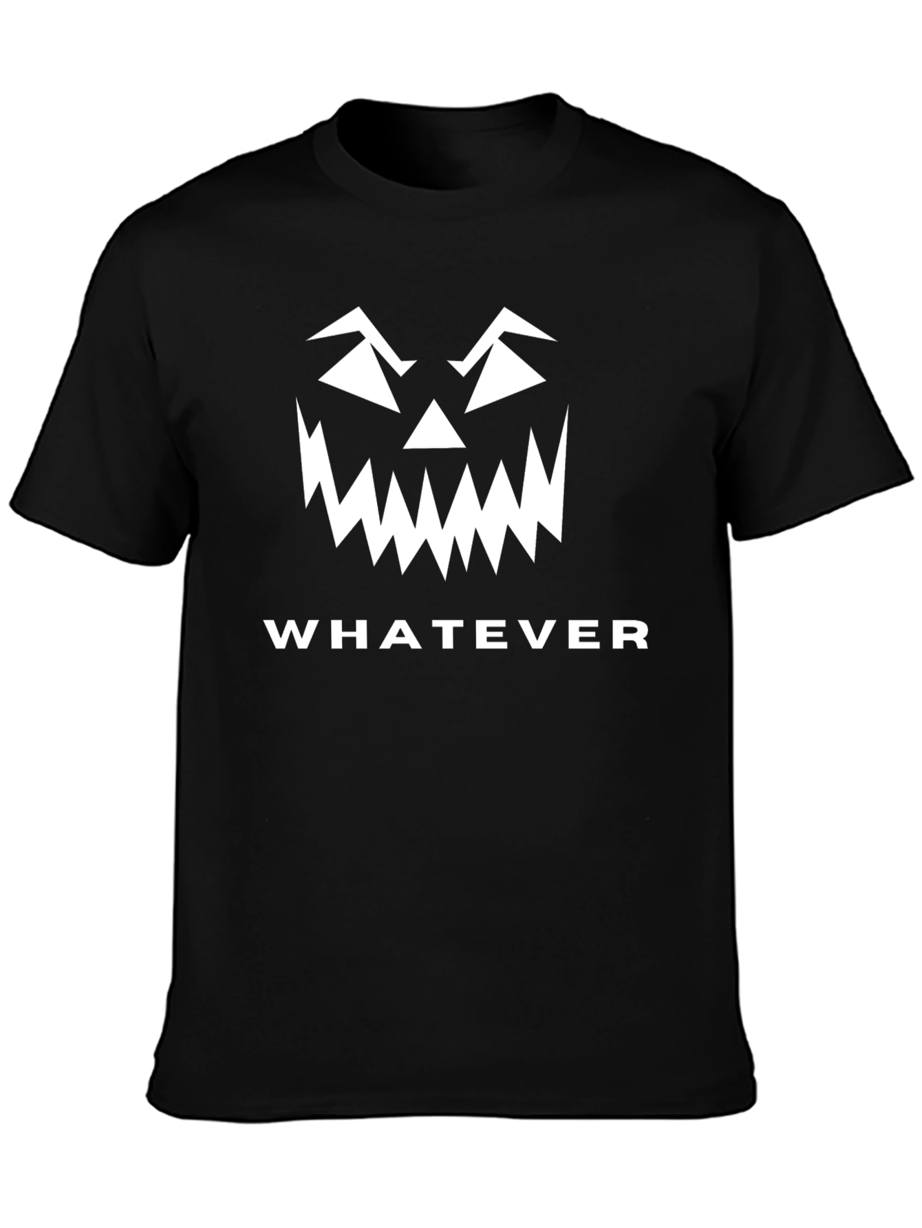 Halloween Whatever T-Shirt - Scary Pumpkin Face Tee