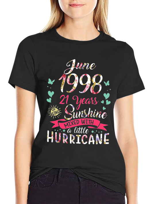 June 1998 21 Years Sunshine Hurricane Graphic Tee