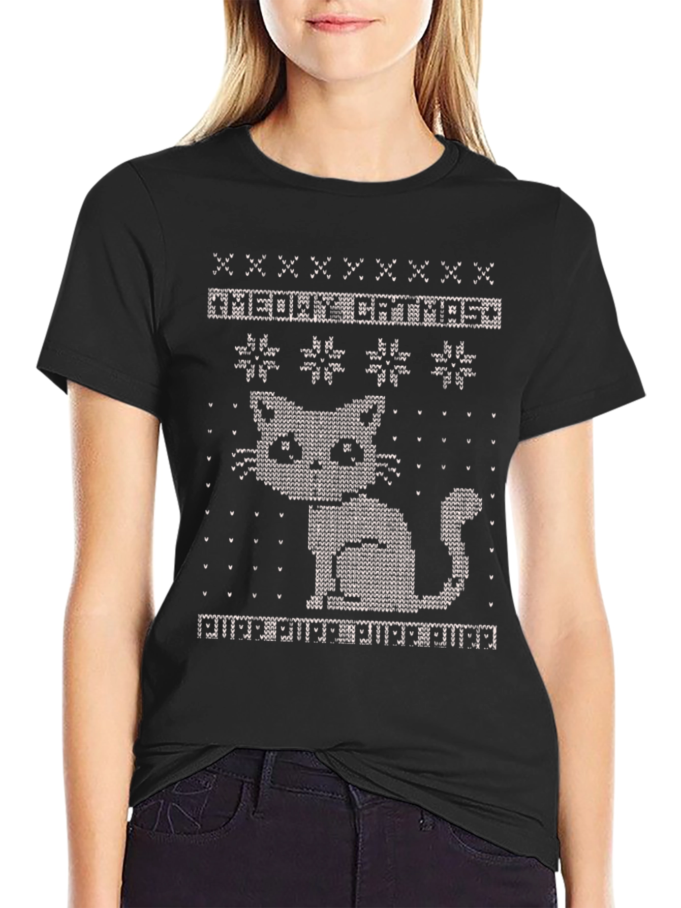 Meowy Catmas Ugly Christmas Sweater T-Shirt