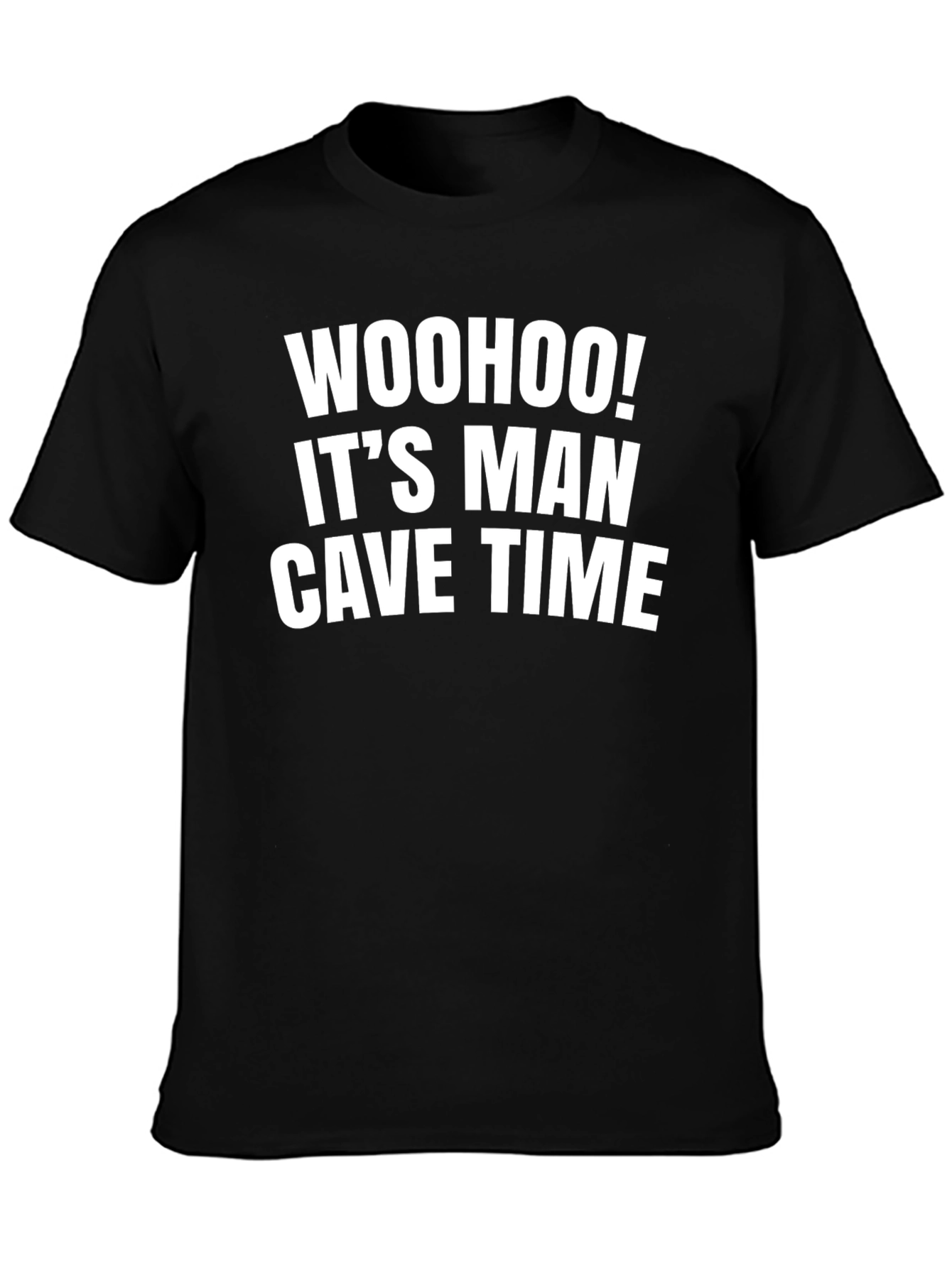 Man Cave Time T-Shirt - Black Graphic Tee