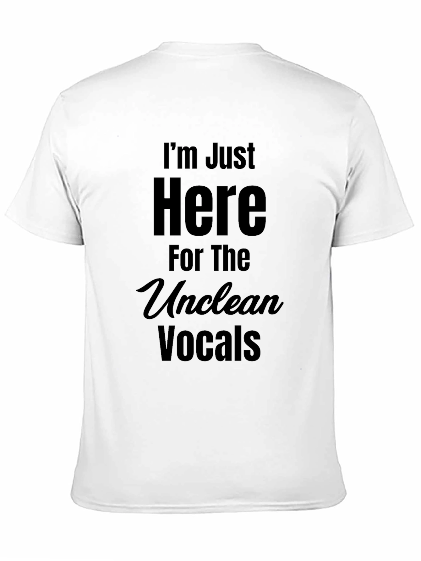 Unclean Vocals T-Shirt - Black Cotton Tee